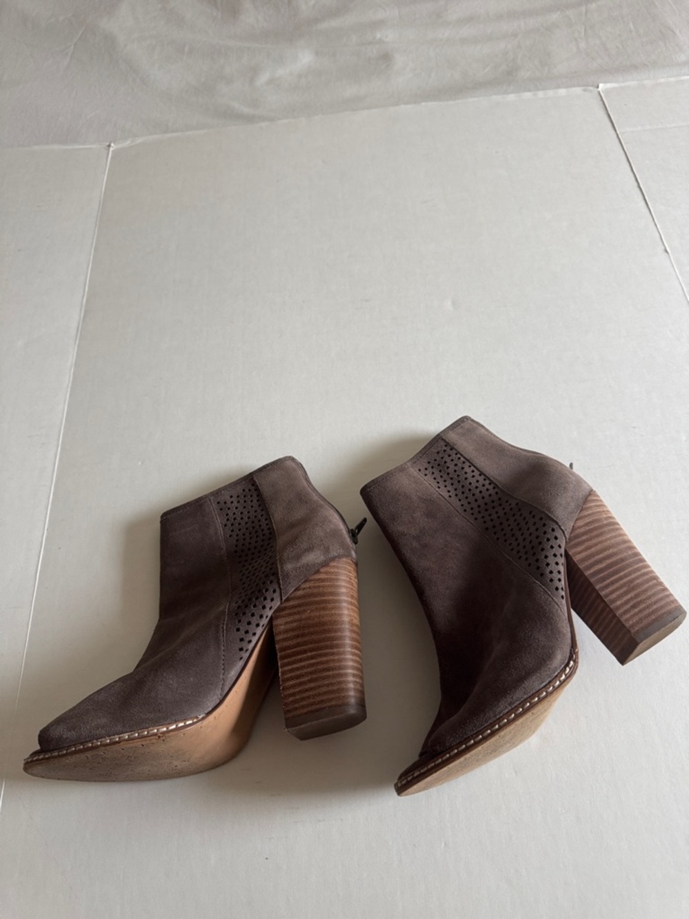 Gianni Bini Women’s Suede Peep Toe Ankle Booties